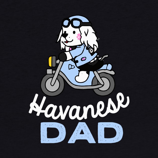 Havanese Dog Motorcycle Dog Owner Retro Funny Dog by BetterManufaktur